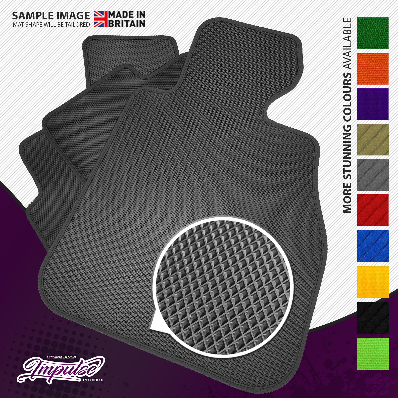 TO FIT FORD Fiesta MK3 / Fiesta RS Turbo Car Mats 1990 1993 Diamond