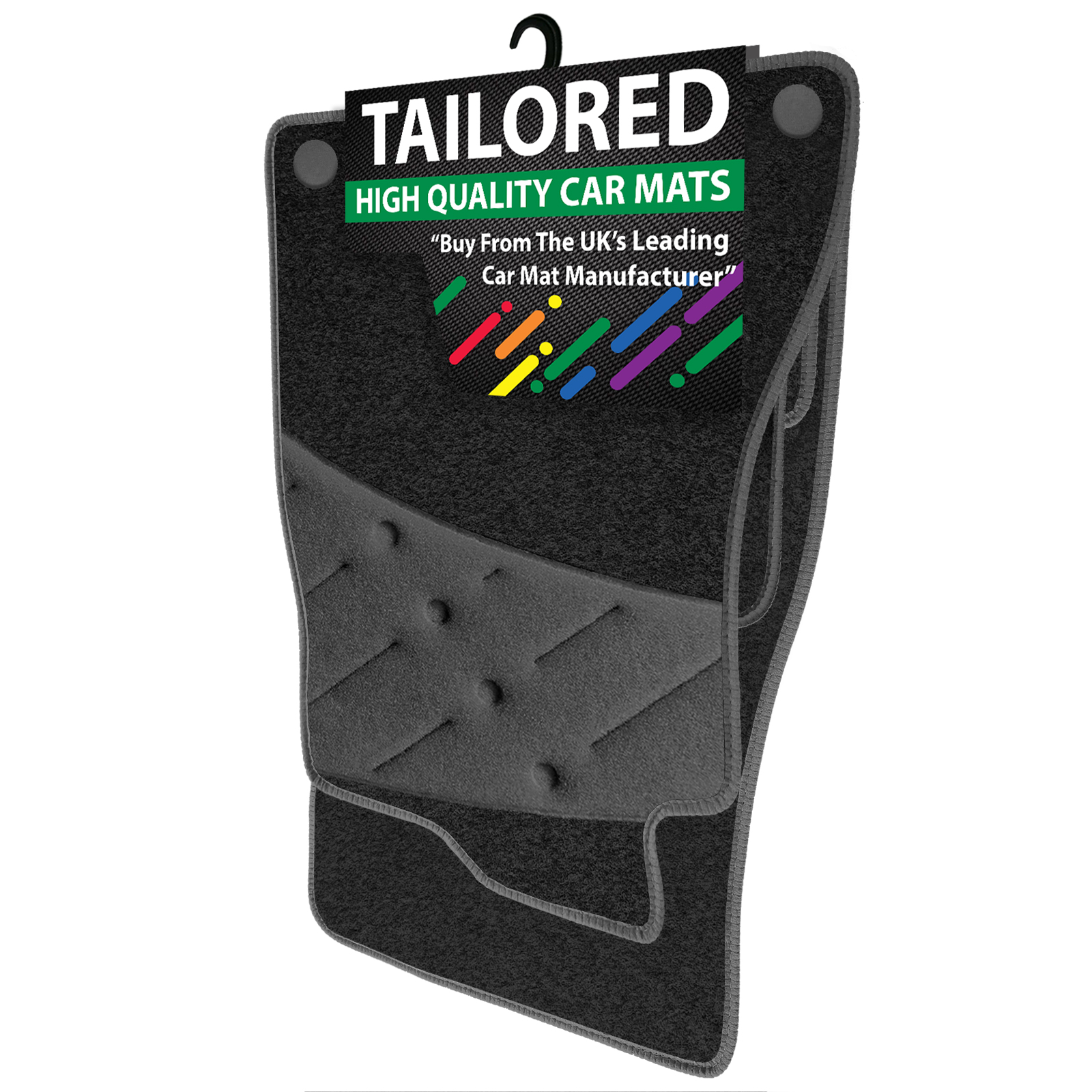 TO FIT FORD Transit Custom Crew Cab 13+ Car Mats & Full Width Heel Pad